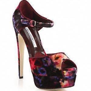 Brian Atwood Mary Jane shoes , velvet floral